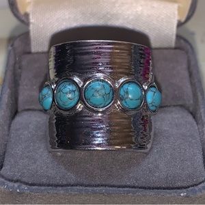 lia sophia puddle jumper turquoise ring